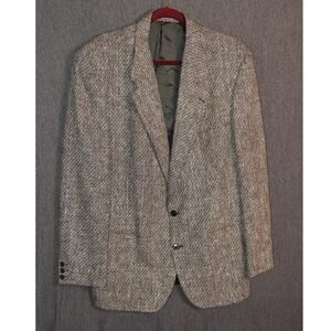 YSL Yves Saint Laurent Blazer Wool Men's 44 (READ FOR MEAS.) Tweed France Made